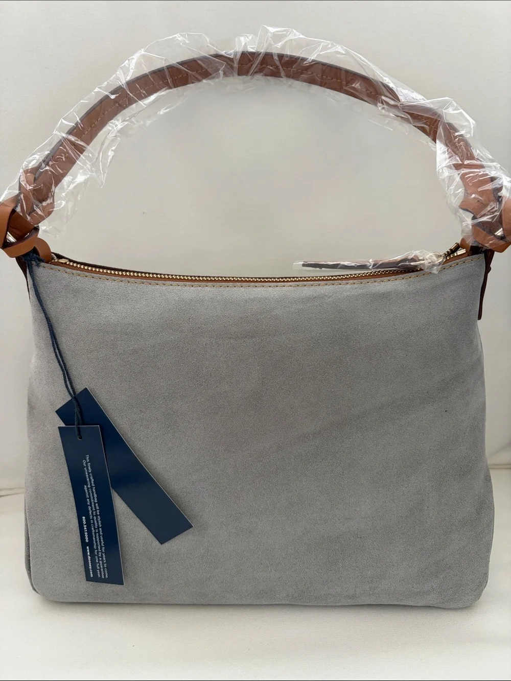 NWT - Dooney & Bourke Suede Large 12 x 9 x 4.5” Chloe
